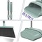 Kelamayi 2021 Upgrade Broom and Dustpan Set, Large Size and Stiff Broom Dust pan with Long Handle, Upright ,Ideal for Indoor Outdoor Garage Kitchen Room Office Lobby Use (Green)